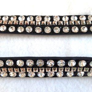 Leather Rhinestone belt m/l